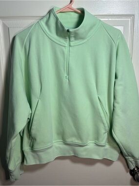 Women’s Lime Green Quarter Zip, size Large